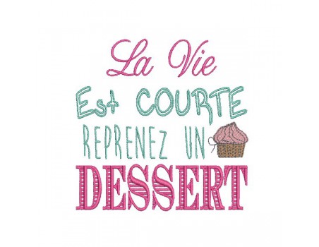 Instant download machine embroidery dessert