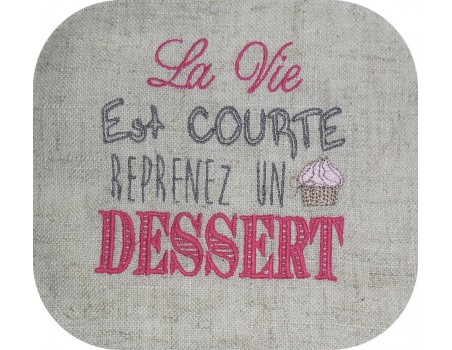 Instant download machine embroidery dessert