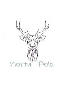 Instant download machine embroidery design North Pole Deer