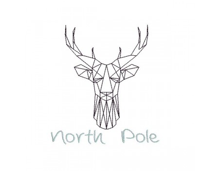 Instant download machine embroidery design North Pole Deer