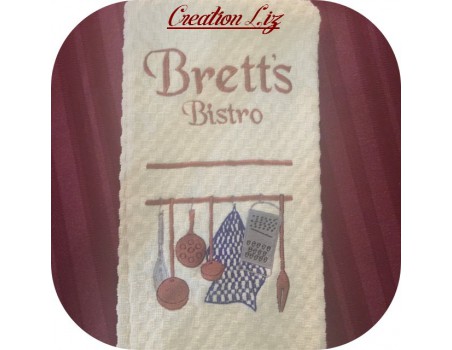 Motif de broderie machine cuisine d'autrefois