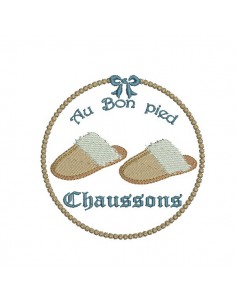 embroidery design man shoes retro