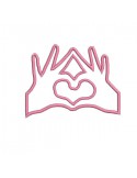 Instant download machine embroidery Hands forming a heart applique