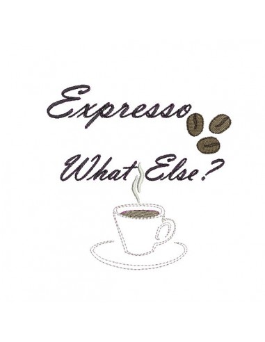 Instant download machine embroidery design  expresso