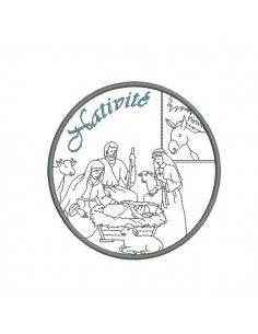 Instant download machine embroidery design Nativity
