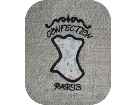 Instant download machine embroidery design applique Lingerie corset