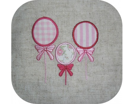 Instant download machine embroidery design applique  Balloons