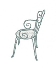 Chaise de jardin en fer forgé