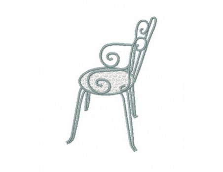 Chaise de jardin en fer forgé