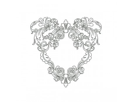 Instant download machine embroidery design heart redwork