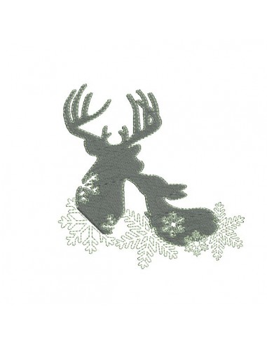 Instant download machine embroidery design Deer and fawn