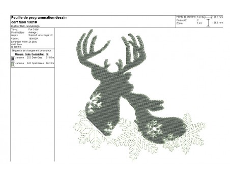 Instant download machine embroidery design Deer and fawn