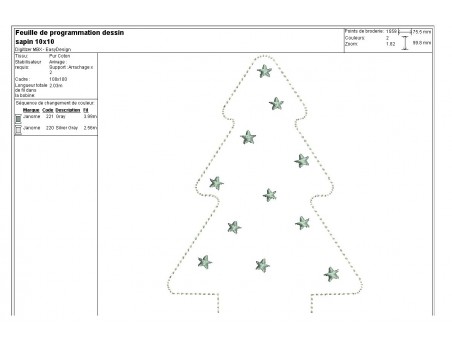 Instant download machine embroidery design Christmas tree ITH