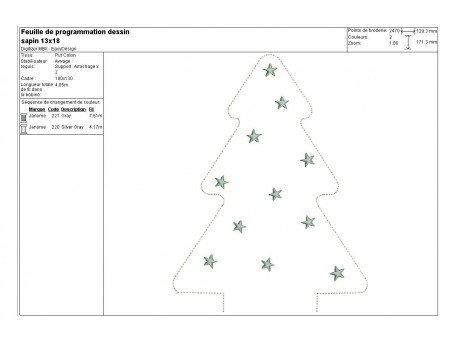 Instant download machine embroidery design Christmas tree ITH