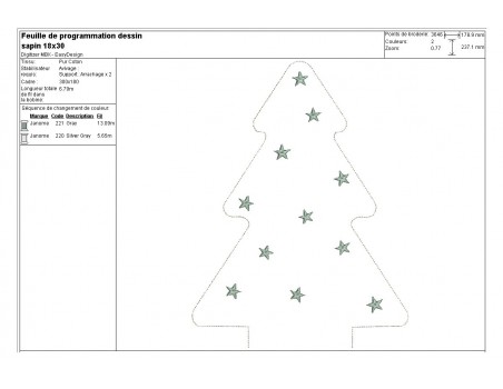 Instant download machine embroidery design Christmas tree ITH