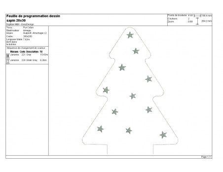 Instant download machine embroidery design Christmas tree ITH