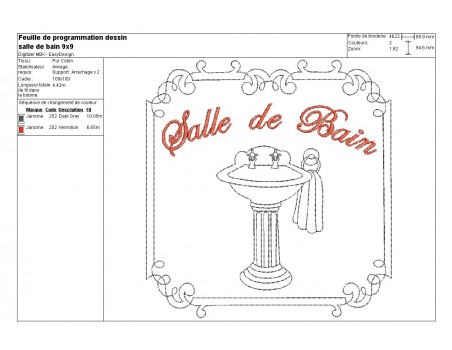 Instant download machine embroidery design perfumery