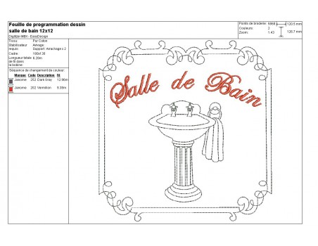 Instant download machine embroidery design perfumery