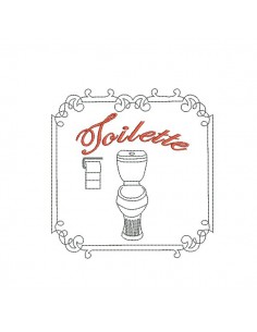 Motif de broderie machine toilette