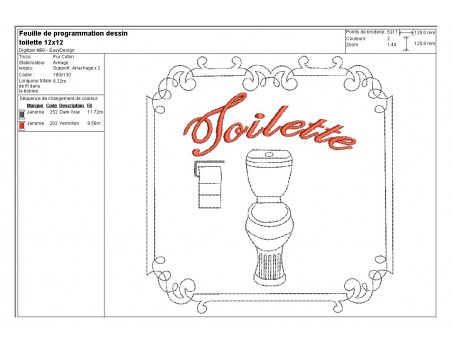 Instant download machine embroidery design bathroom