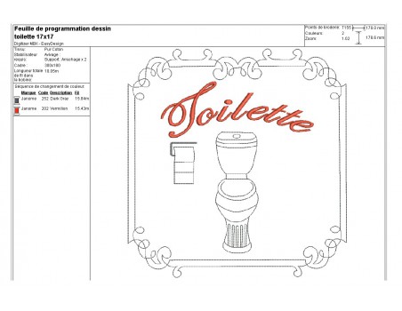 Instant download machine embroidery design bathroom