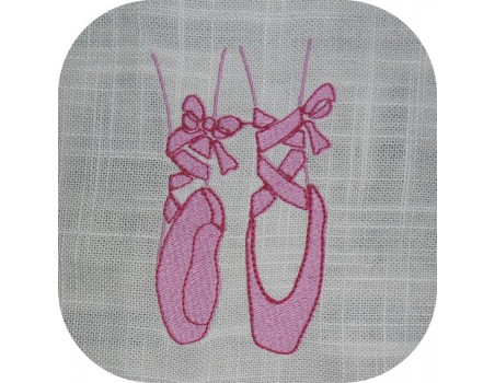 Instant download machine embroidery design dance slipper