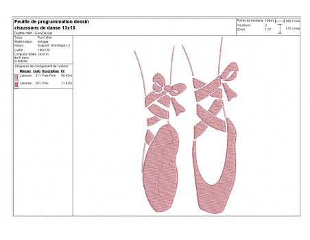 Instant download machine embroidery design dance slipper