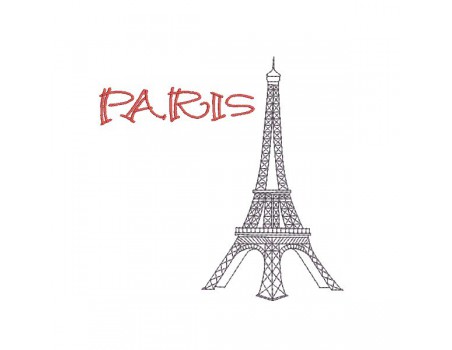 embroidery design eiffel tower Paris