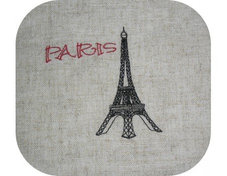 embroidery design eiffel tower Paris