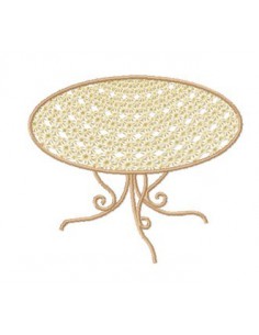 Table de jardin en fer forgé