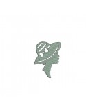 Instant download machine embroidery design Cameo woman in hat