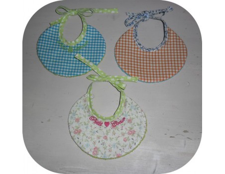 Instant download machine embroidery bandana bib