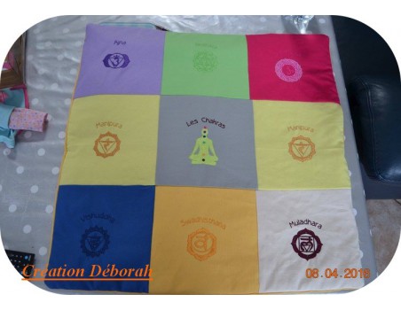 Motif de broderie les 7  Chakras