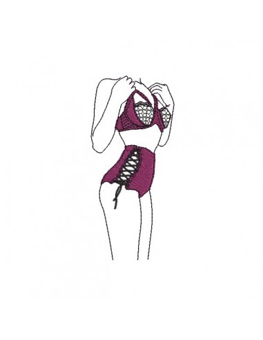 Instant download machine embroidery design  Lingerie corset