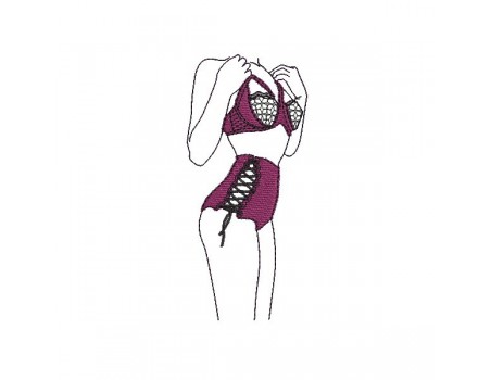 Instant download machine embroidery design  Lingerie corset