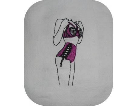 Instant download machine embroidery design  Lingerie corset
