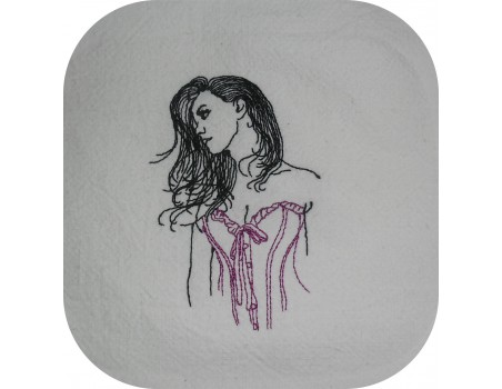 Instant download machine embroidery design  Lingerie  sexy girl