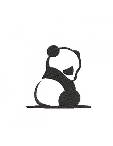 Instant download machine embroidery design panda