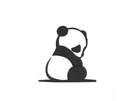 Instant download machine embroidery design panda