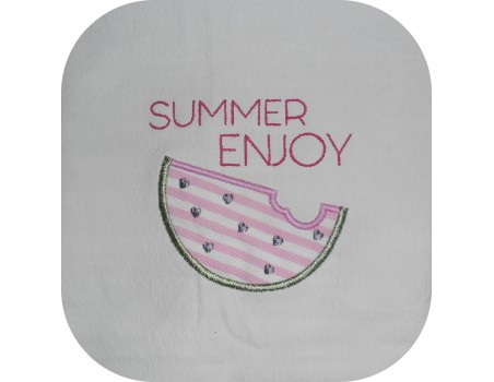 Instant download machine embroidery design watermelon