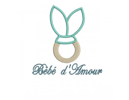 Instant download machine embroidery design rabbits