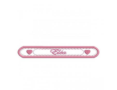 machine embroidery design Bracelet heart  ITH