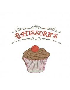 Instant download machine embroidery design tea