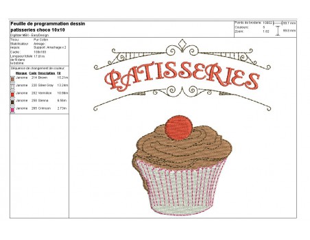 Instant download machine embroidery design tea