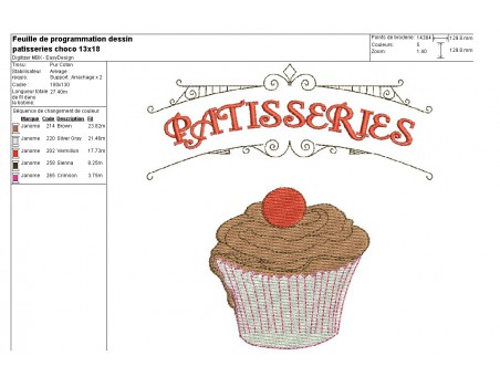 Instant download machine embroidery design tea