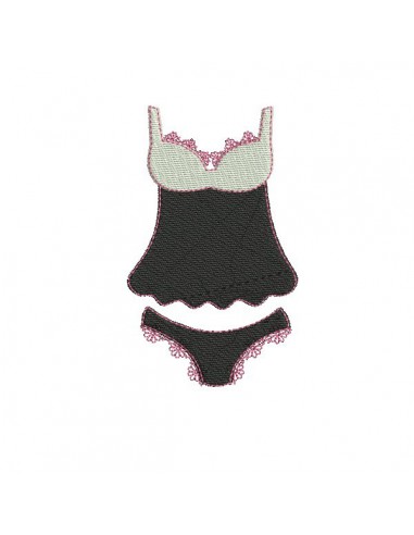 Instant download machine embroidery design applique lingerie set bra and panty