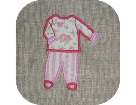 Instant download machine embroidery pajamas