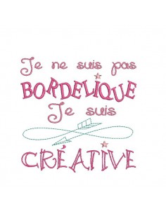 Motif de broderie machine texte humour créative