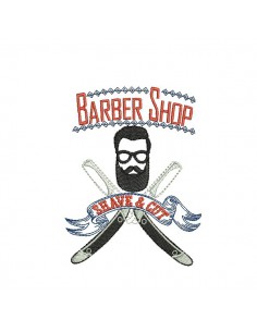 Motif de broderie machine Barbier
