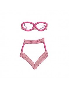 Instant download machine embroidery design Lingerie Suspender Belt